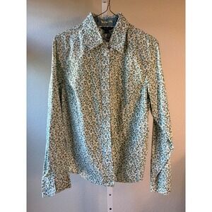 Boden Floral Print Button Down Shirt – UK Brand Cottagecore/Office Blouse